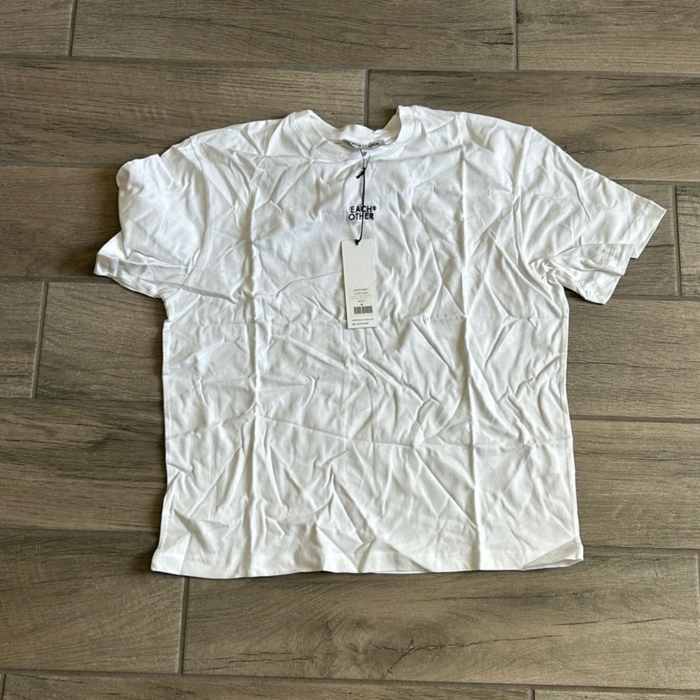 Each other white tshirt